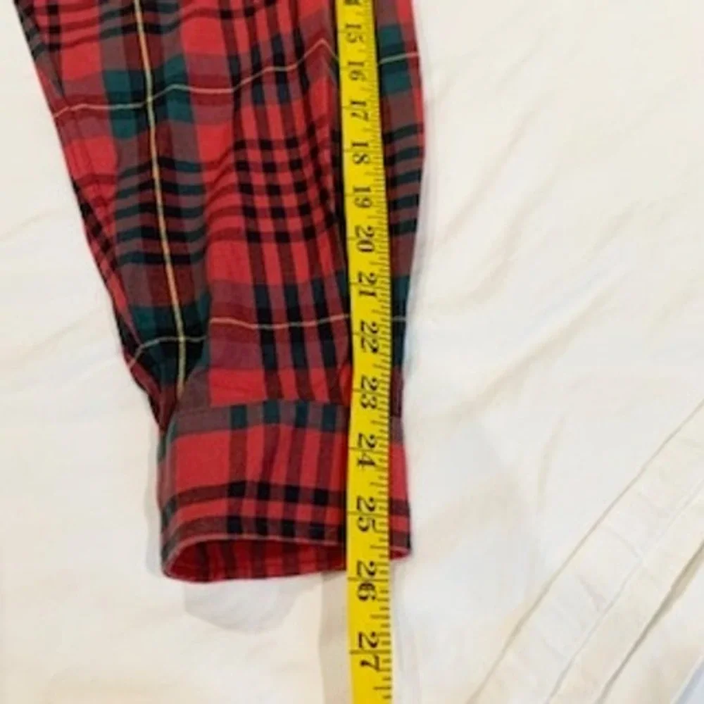 Polo Ralph Lauren Mens XXL Red Plaid Cotton Wool Blend Button Down Flannel Shirt